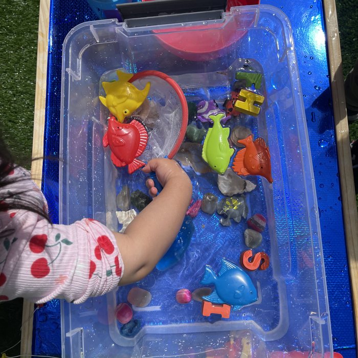 Sensory bin play