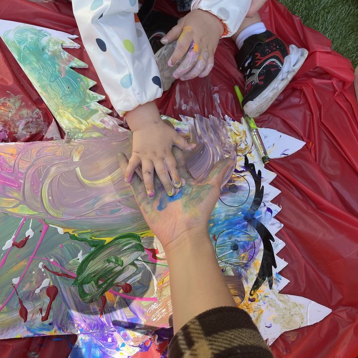 Outdoor painting activity